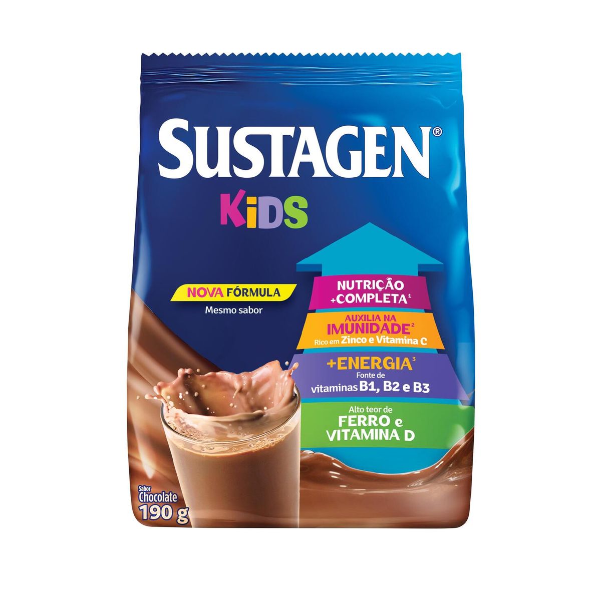 7898941911102 - Complemento Alimentar Sustagen Kids Chocolate Sache 190g - 1